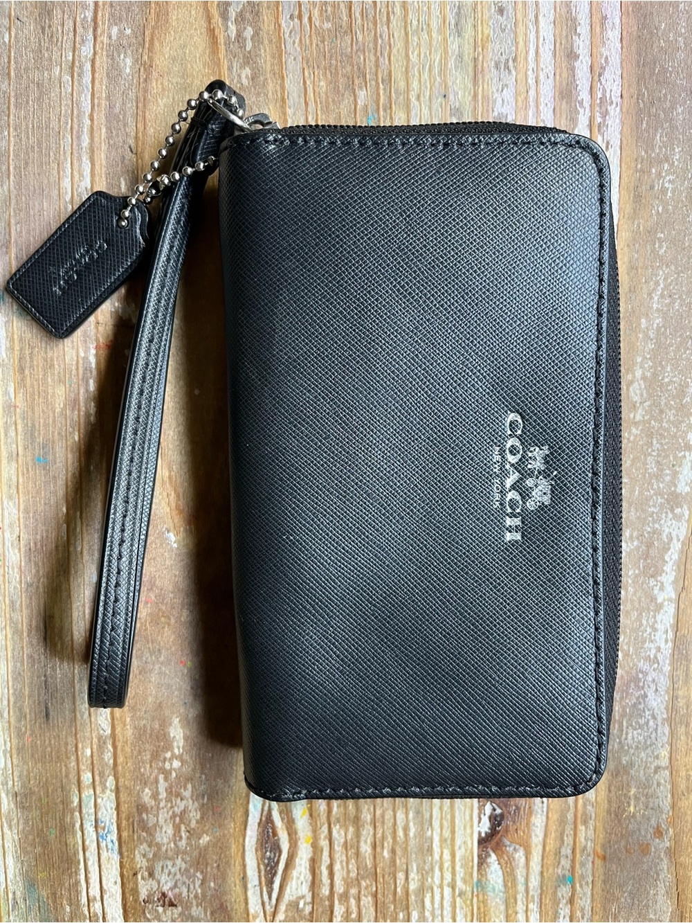 Coach Black Leather ID Wallet No. F1453